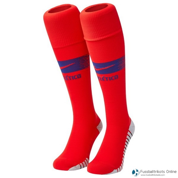 Atletico Madrid Socken Heim 2018-19 Rote Fussballtrikots Günstig